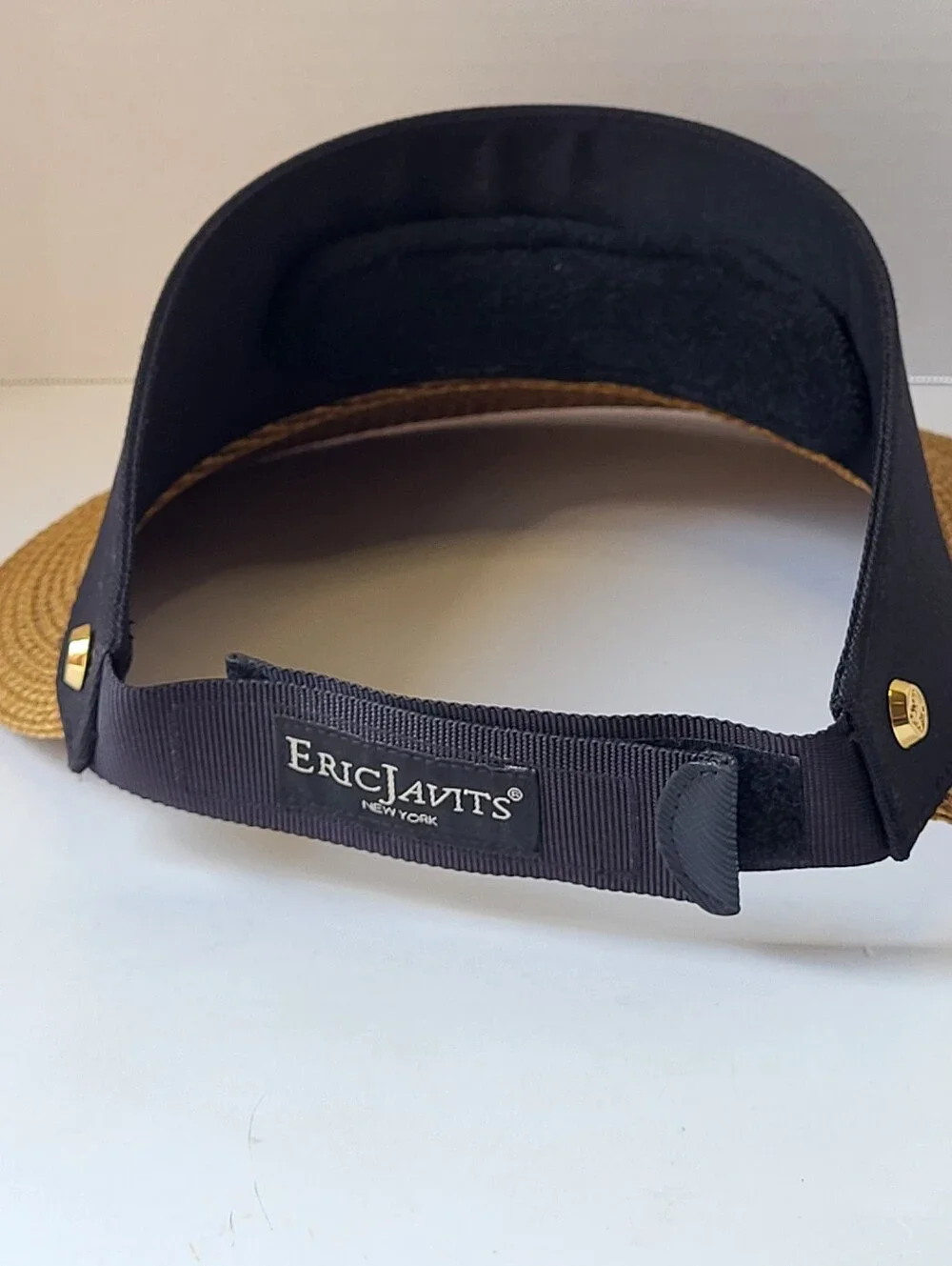 Eric Javits Champ Visor Squishee Straw Sun Visor Hat UPF 50+ Adjustable OS - Picture 4 of 13